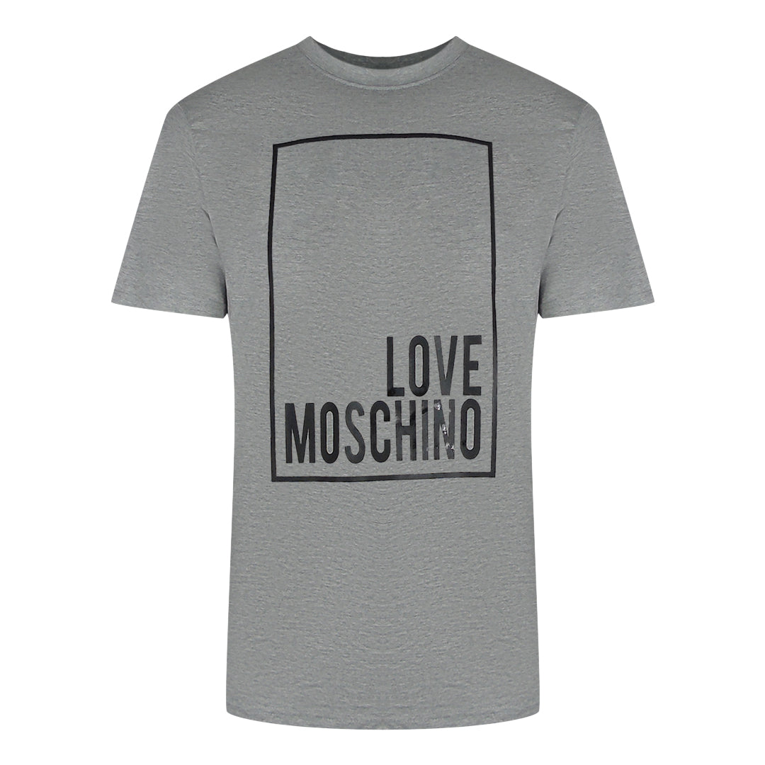 Love Moschino Box Logo Grey T-Shirt