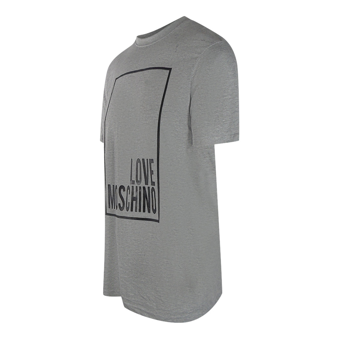 Love Moschino Box Logo Grey T-Shirt