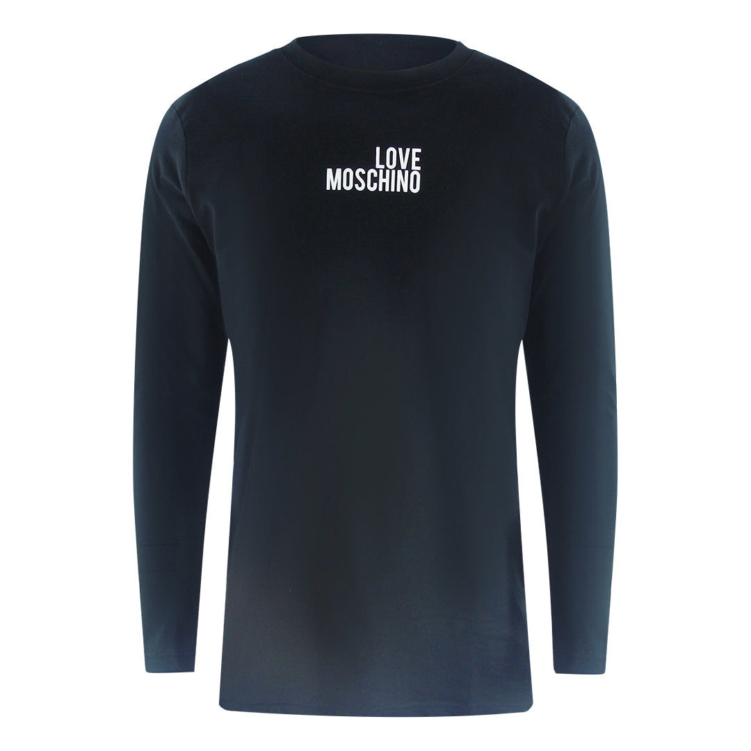 Love Moschino Logo Long Sleeve Black T-Shirt - Nova Clothing