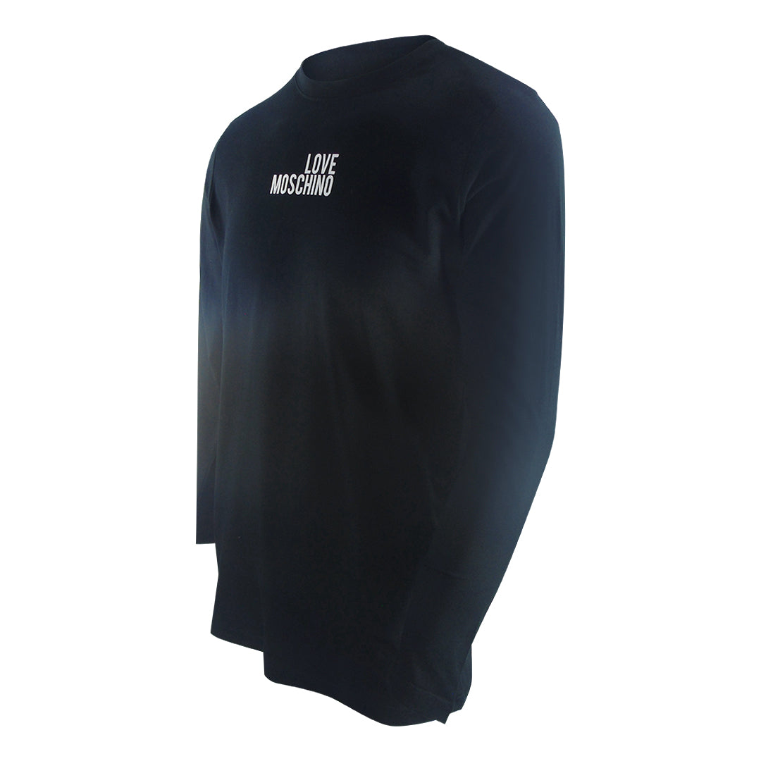 Love Moschino Logo Long Sleeve Black T-Shirt - Nova Clothing