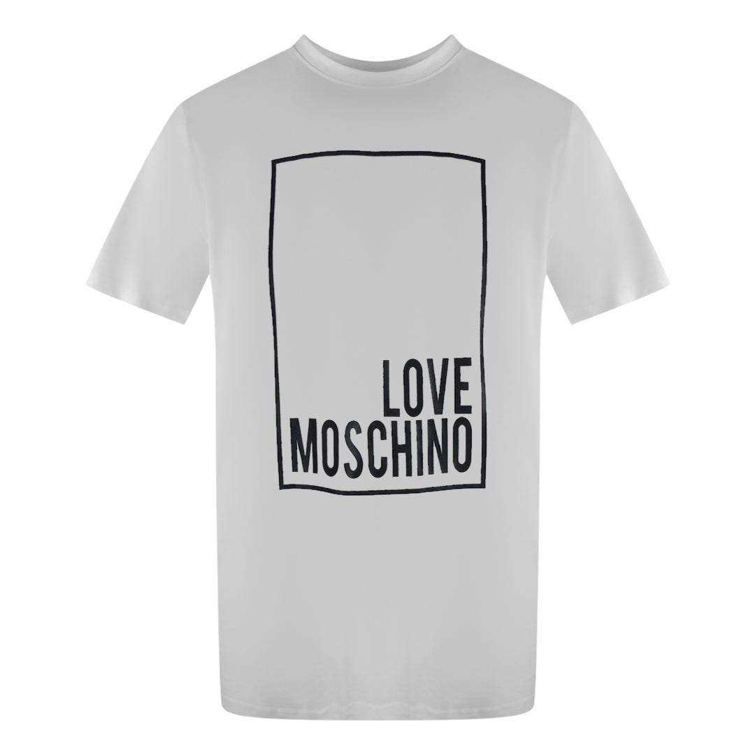 Love Moschino Box Logo White T-Shirt