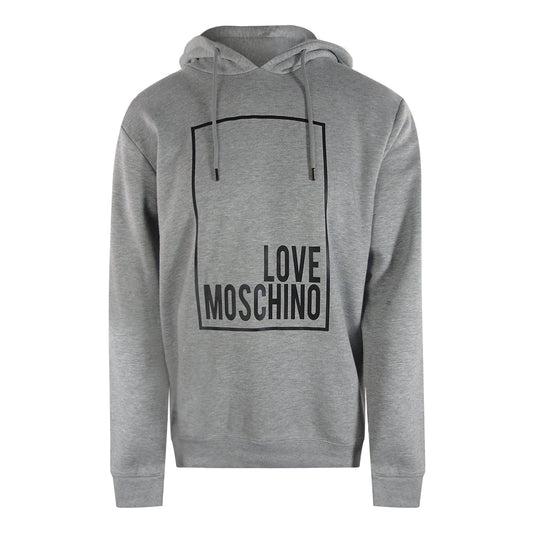 Love Moschino Box Logo Grey Hoodie