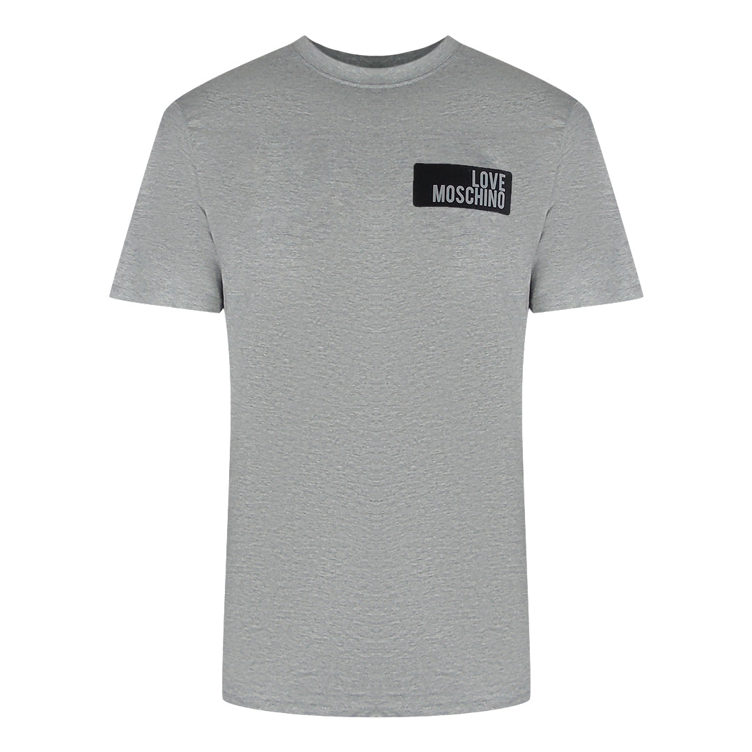 Love Moschino Block Logo Grey T-Shirt - Nova Clothing