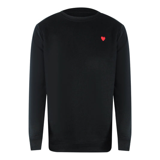 Love Moschino Small Heart Logo Black Sweatshirt