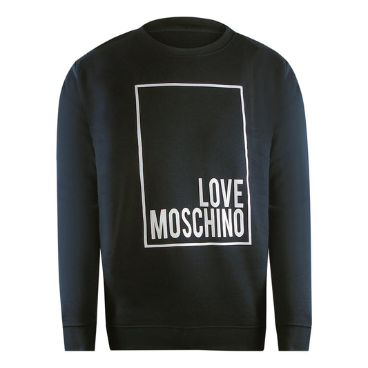 Love Moschino Box Logo Black Sweatshirt