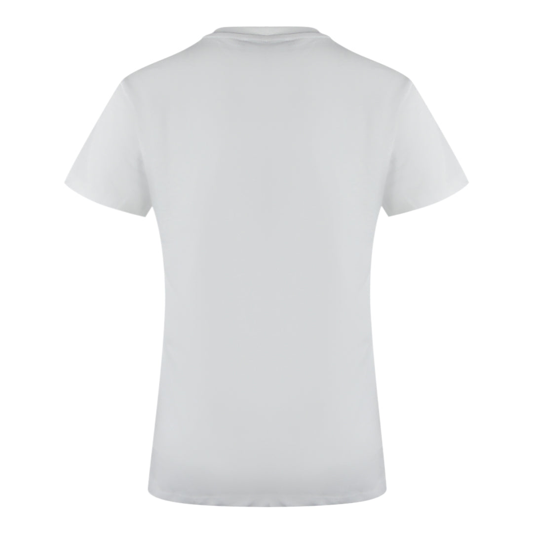 Love Moschino White T-Shirt Large Colourful Love Logo