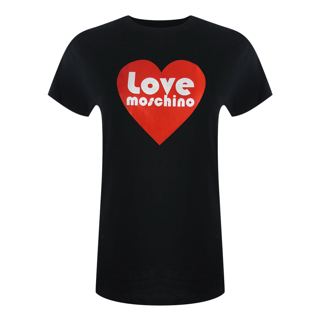 Love Moschino Heart Logo Black T-Shirt