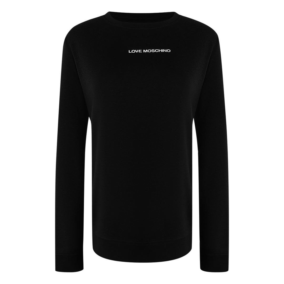Love Moschino Small Logo Black Sweatshirt