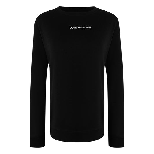 Love Moschino Small Logo Black Sweatshirt