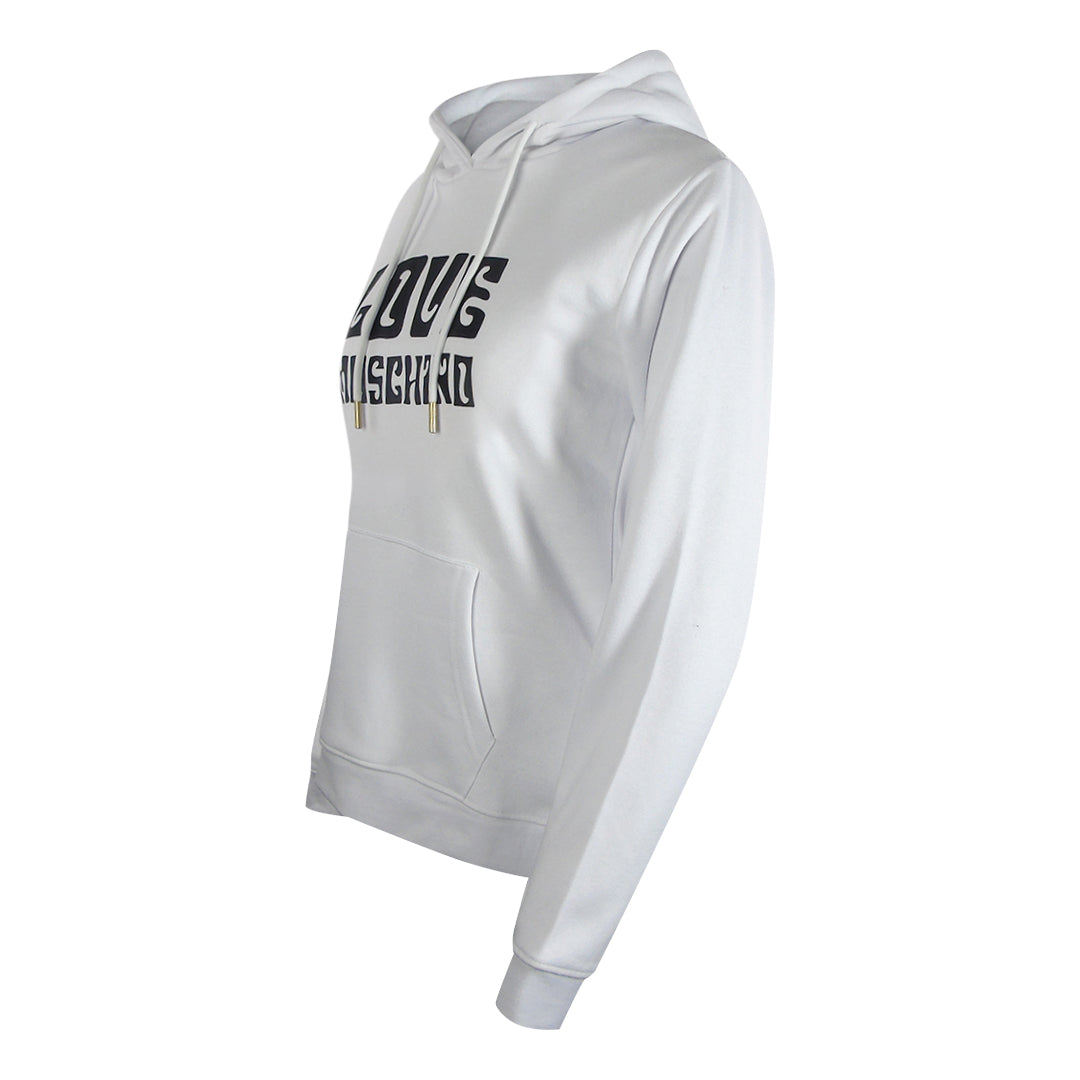 Love Moschino Groovy Logo White Hoodie