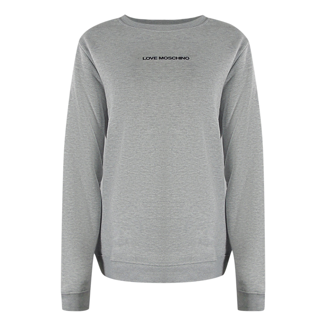 Love Moschino Small Logo Grey Sweatshirt