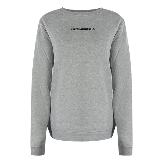 Love Moschino Small Logo Grey Sweatshirt