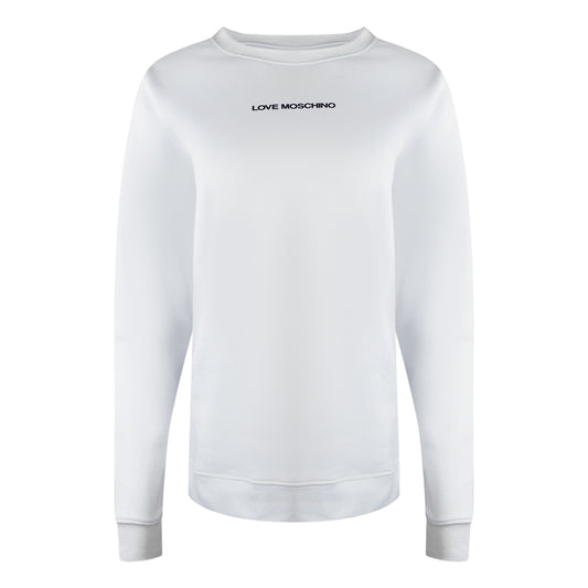 Love Moschino Small Logo White Sweatshirt