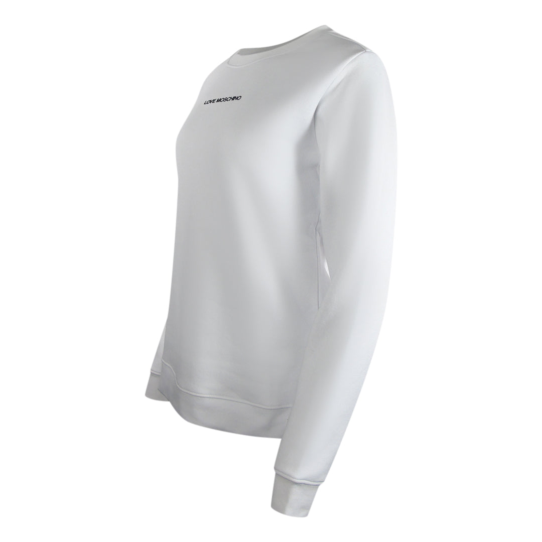 Love Moschino Small Logo White Sweatshirt