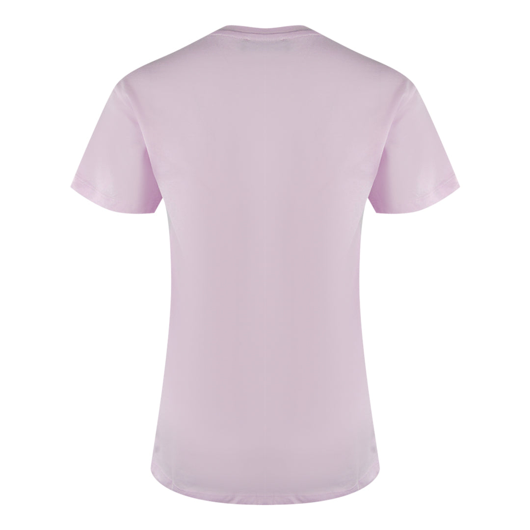 Love Moschino Small Heart Signature Logo Pink T-Shirt