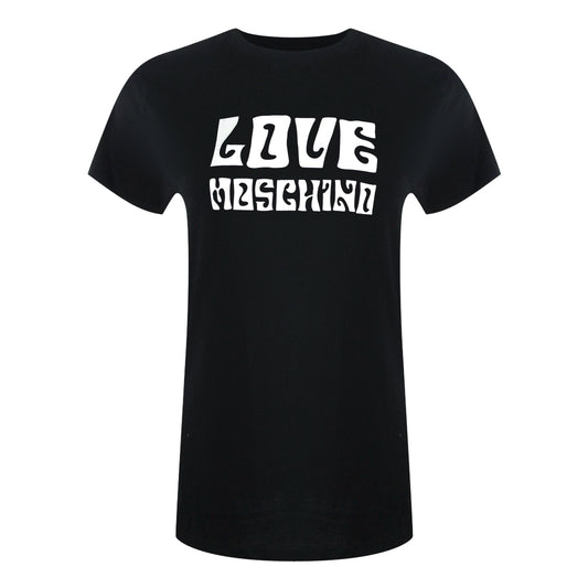Love Moschino Groovy Logo Black T-Shirt