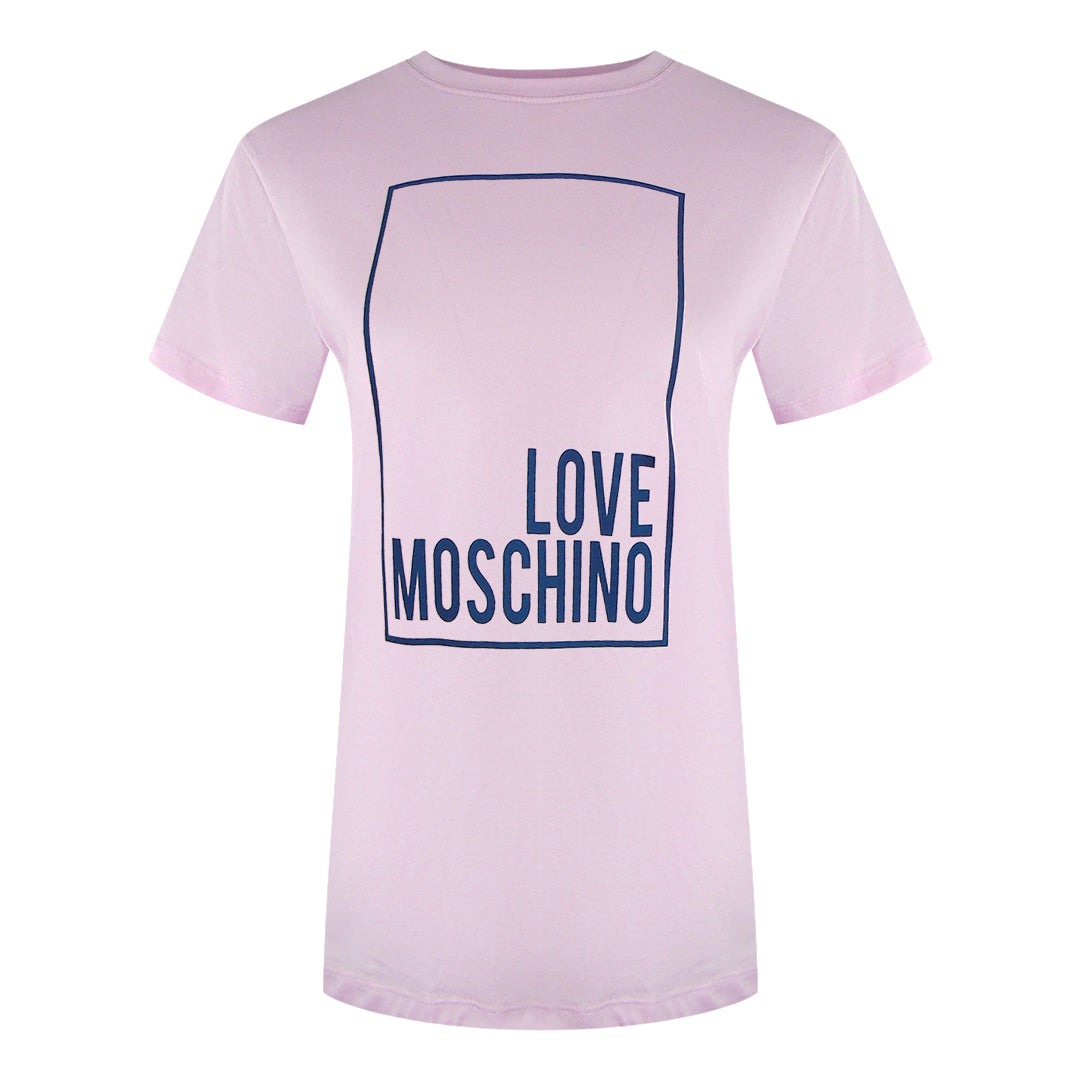Love Moschino Box Logo Pink T-Shirt