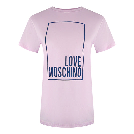 Love Moschino Box Logo Pink T-Shirt