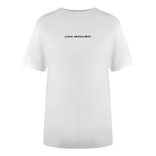 Love Moschino Bold Logo White T-Shirt