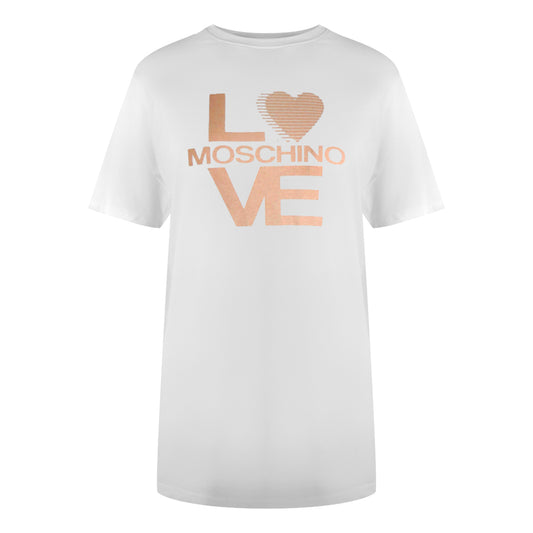 Love Moschino Bold Logo White T-Shirt