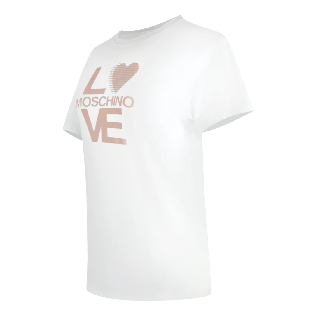 Love Moschino Bold Logo White T-Shirt