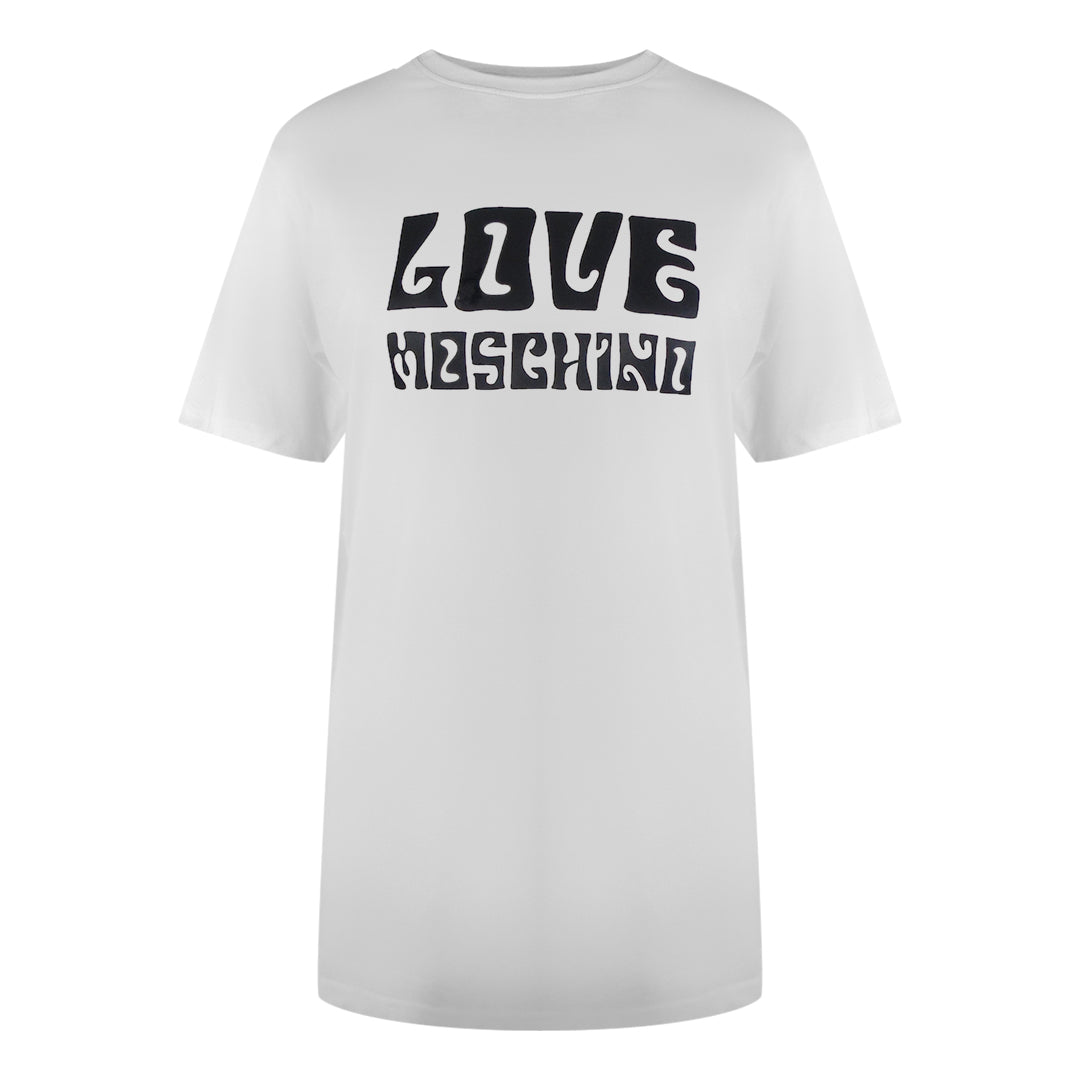 Love Moschino Bold Logo White T-Shirt - Nova Clothing