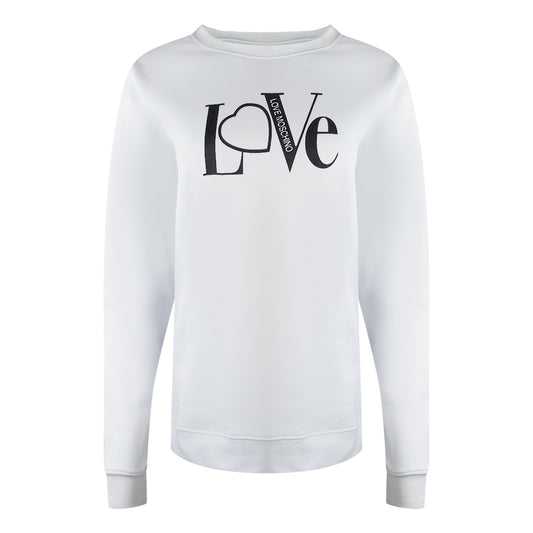 Love Moschino Bold Love Logo White Sweater