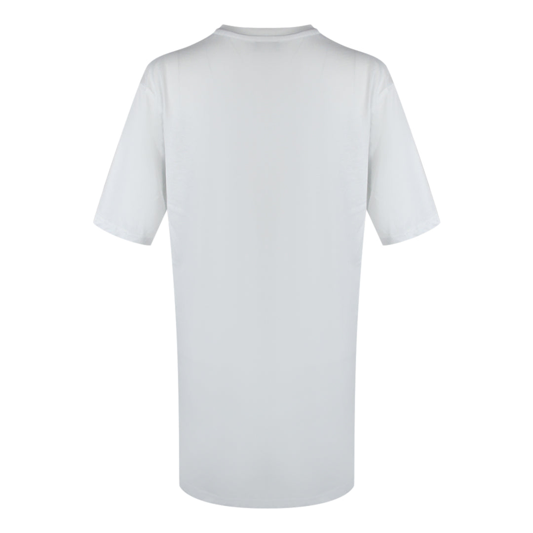 Love Moschino Large Box Logo Oversized White Mini T-Shirt Dess