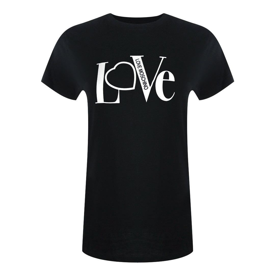 Love Moschino Love Logo Black T-Shirt - Nova Clothing