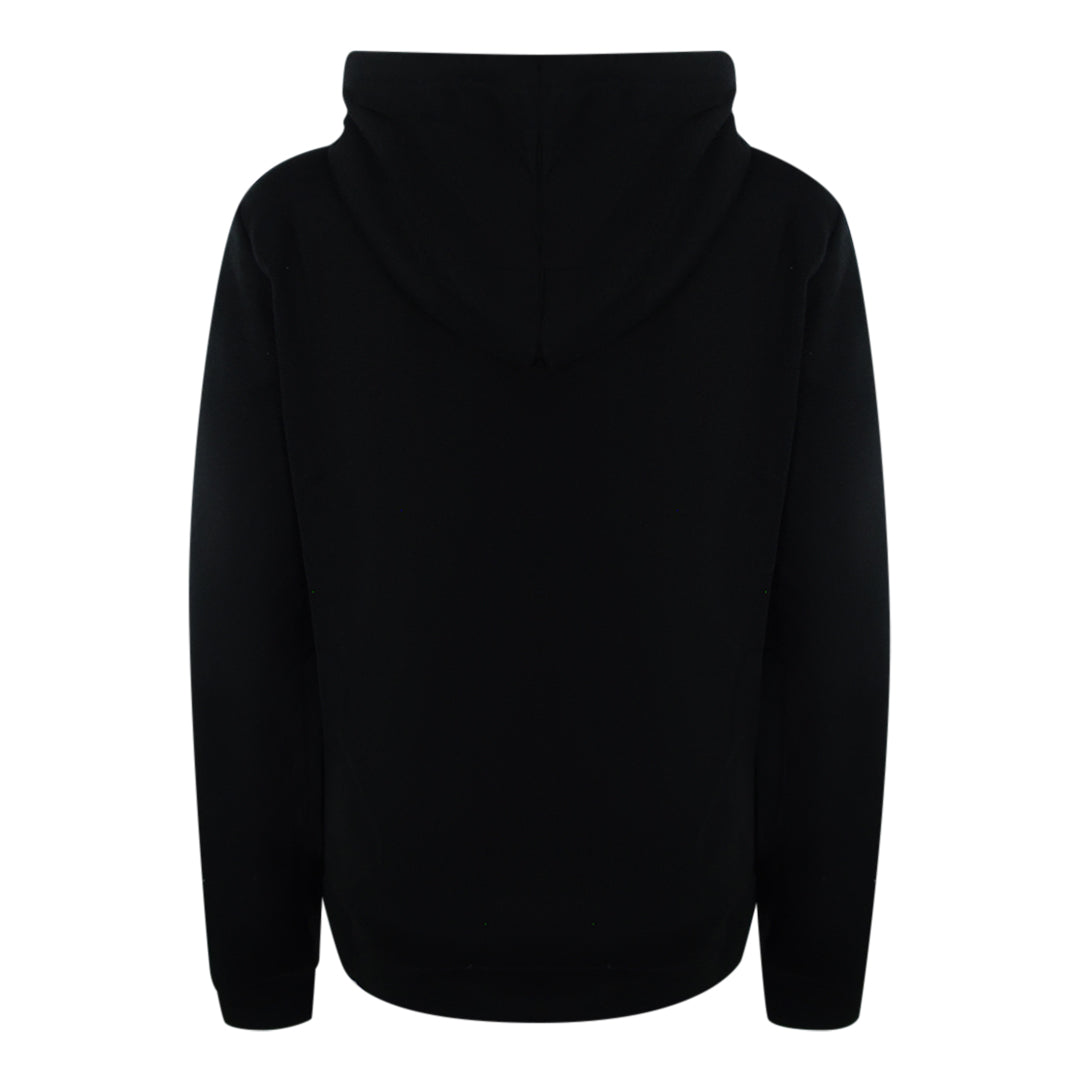Love Moschino Small White Heart Logo Black Zip Hoodie