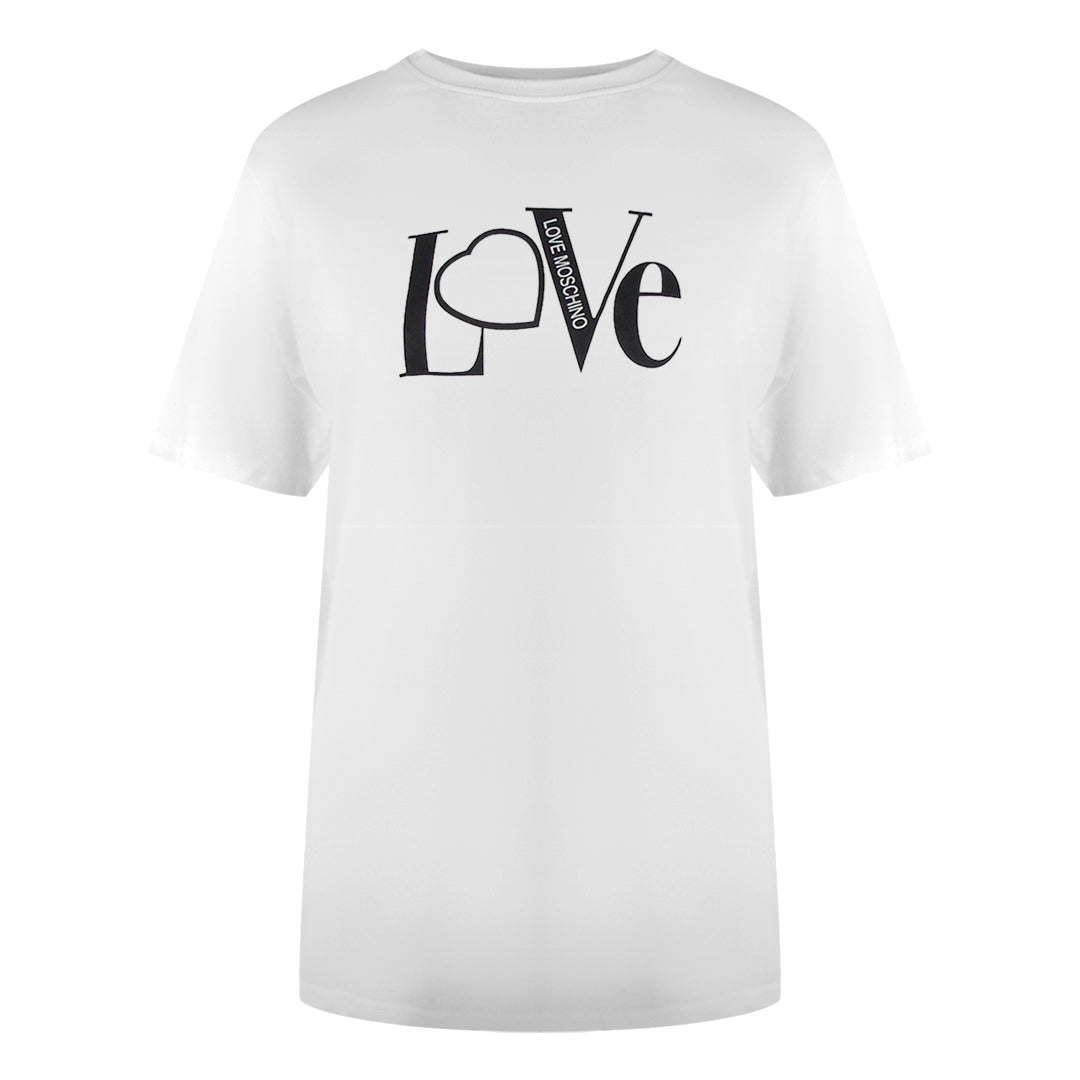 Love Moschino Love Logo White T-Shirt - Nova Clothing