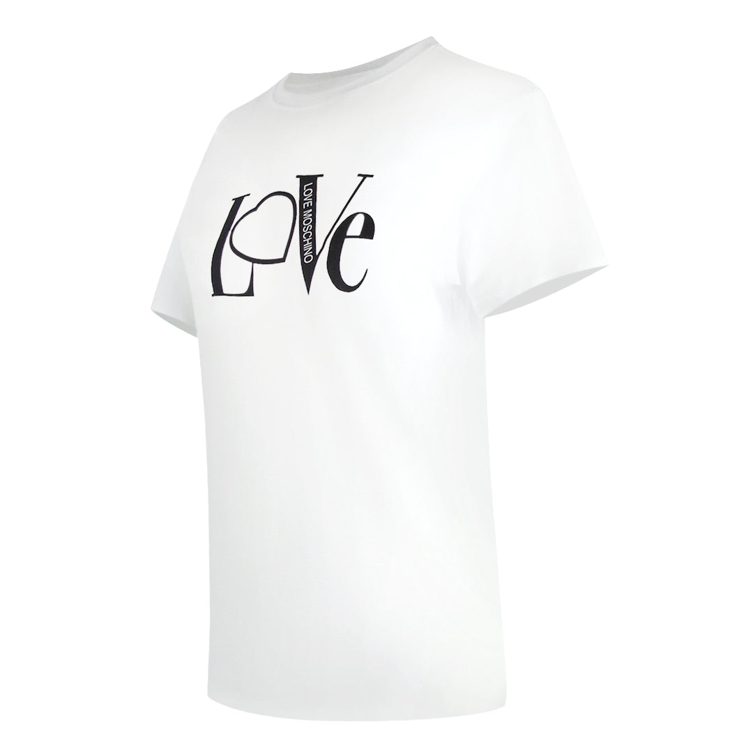 Love Moschino Love Logo White T-Shirt - Nova Clothing