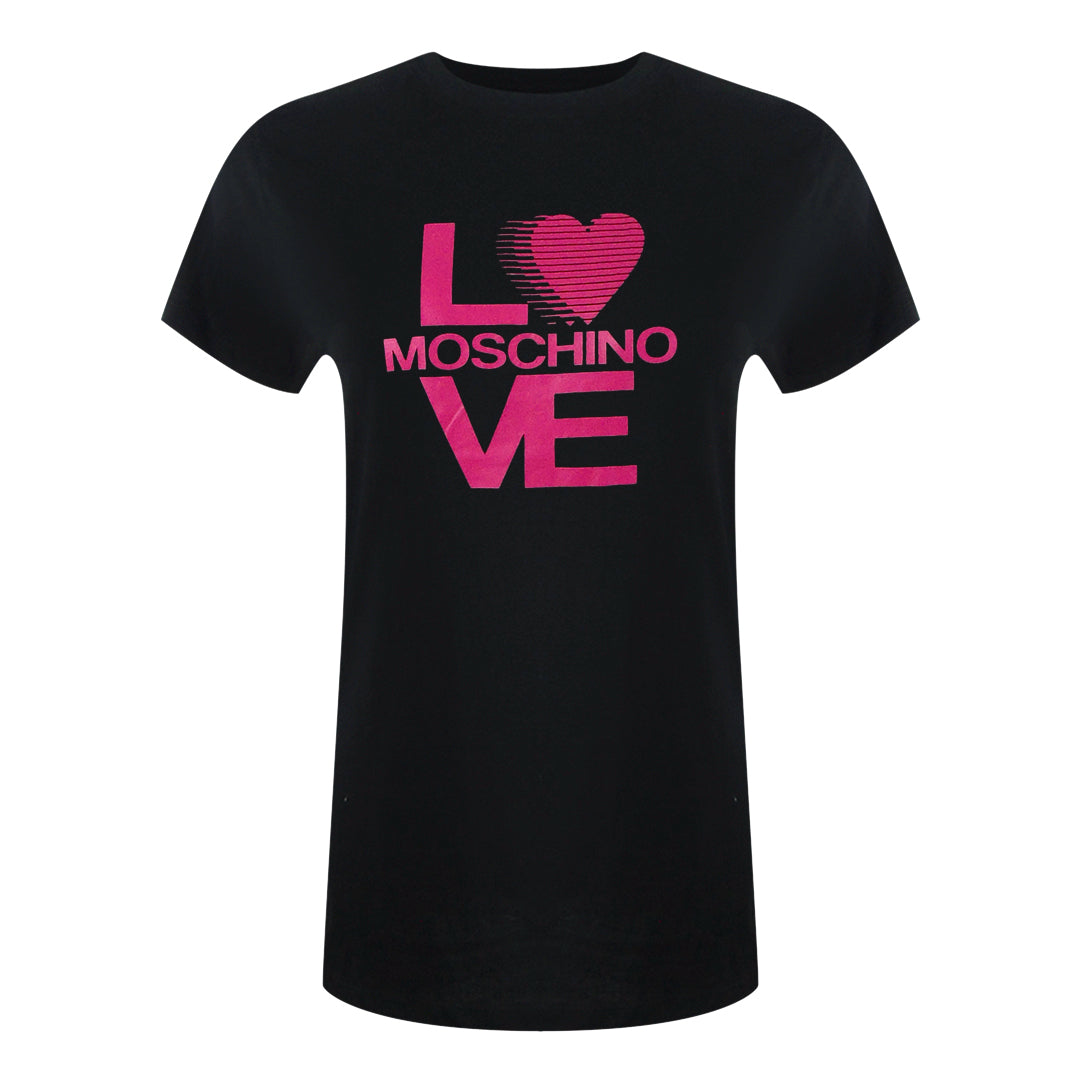 Love Moschino Bold Logo Black T-Shirt - Nova Clothing