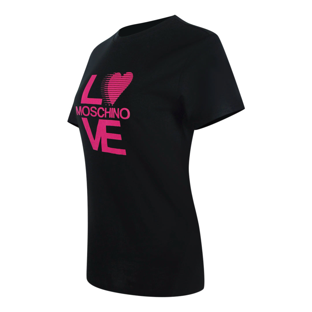 Love Moschino Bold Logo Black T-Shirt - Nova Clothing