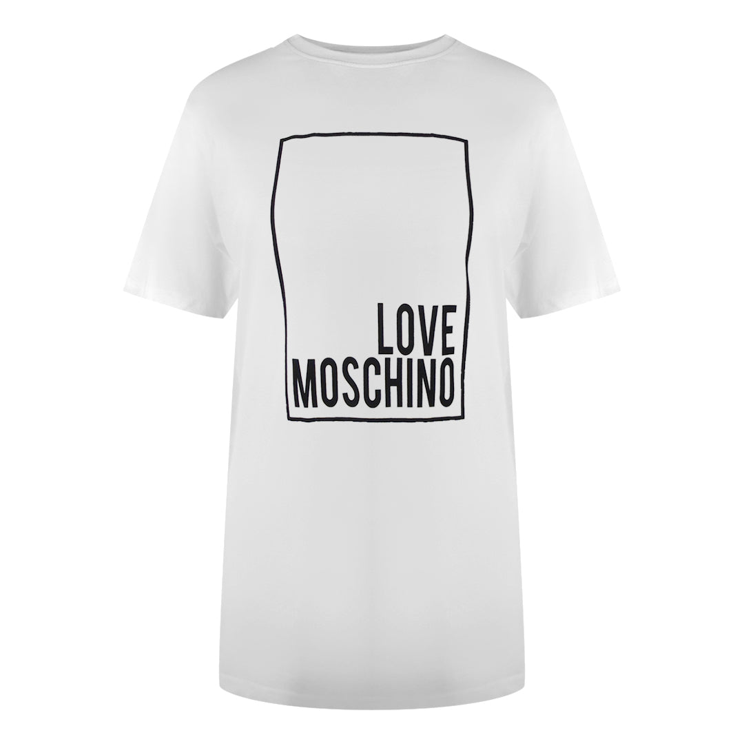 Love Moschino Box Logo White T-Shirt - Nova Clothing