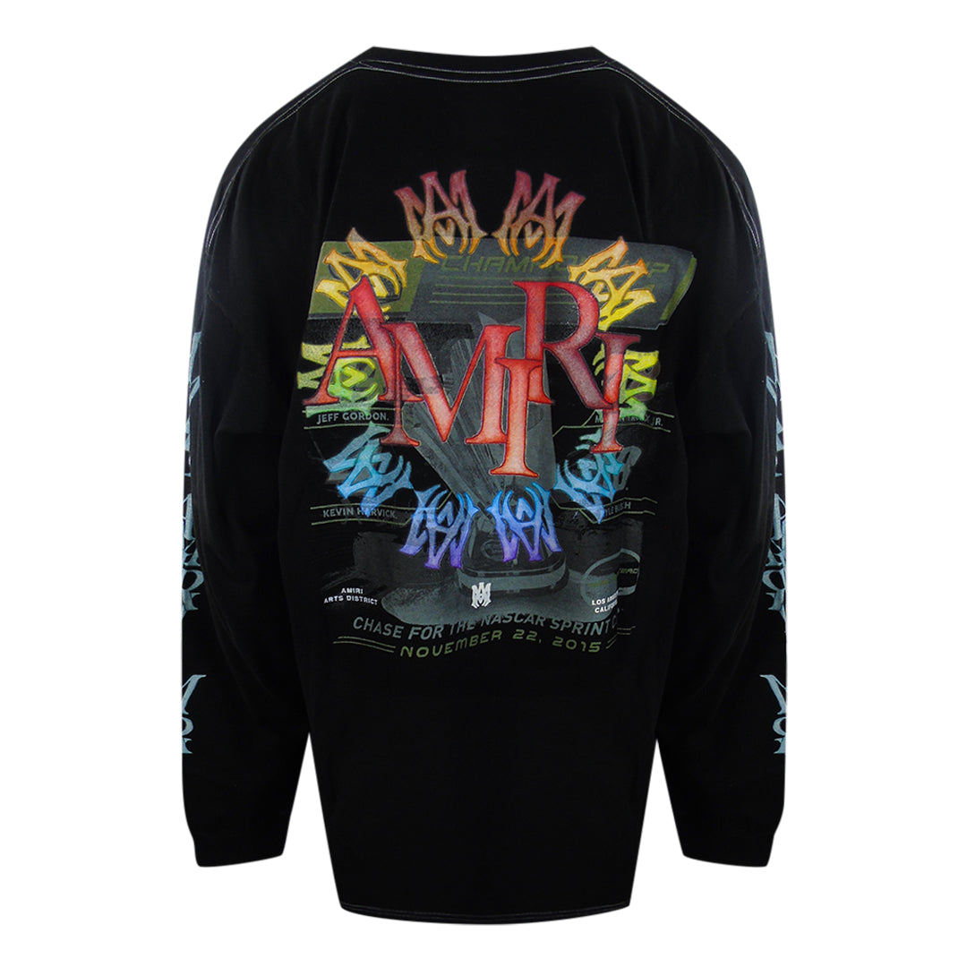 Amiri Stacked Circle Logo Black Long Sleeve T-Shirt