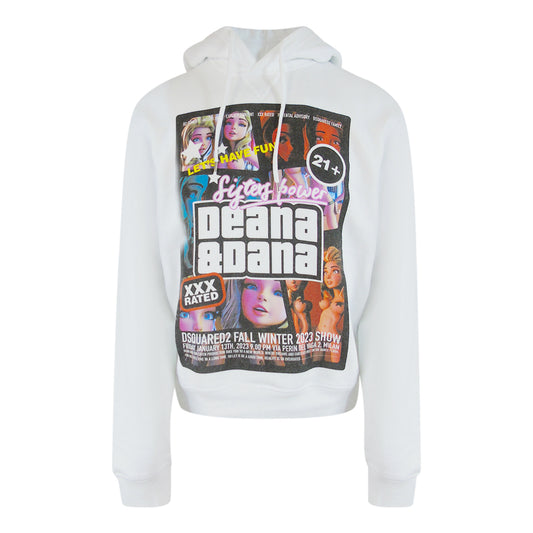 Dsquared2 Sisters Power Deana And Dana White Hoodie