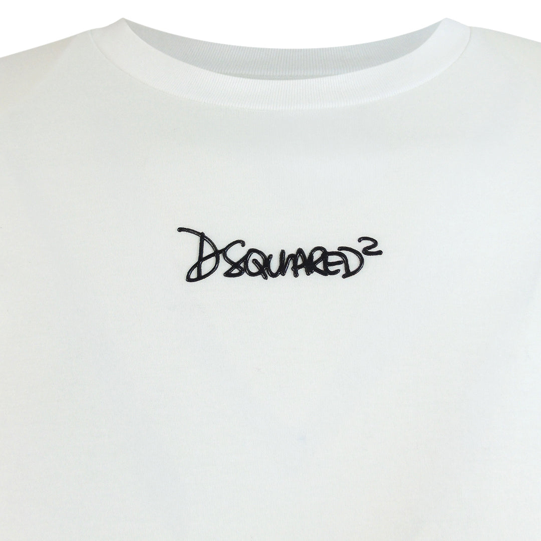 Dsquared2 Small Signature Logo White T-Shirt