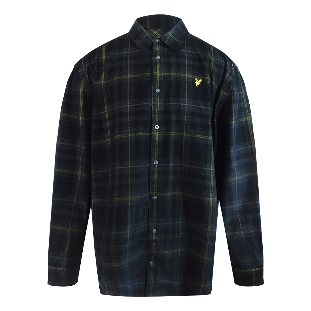 Lyle & Scott Black Tartan Corduroy Shirt
