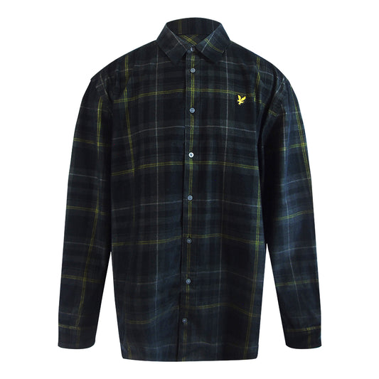 Lyle & Scott Black Tartan Corduroy Shirt