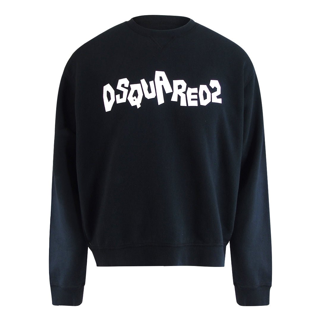 Dsquared2 Contrast Brand Logo Black Jumper
