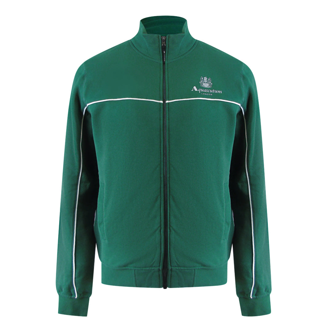 Aquascutum Active Piping Mock Neck Hunter Green Fleece