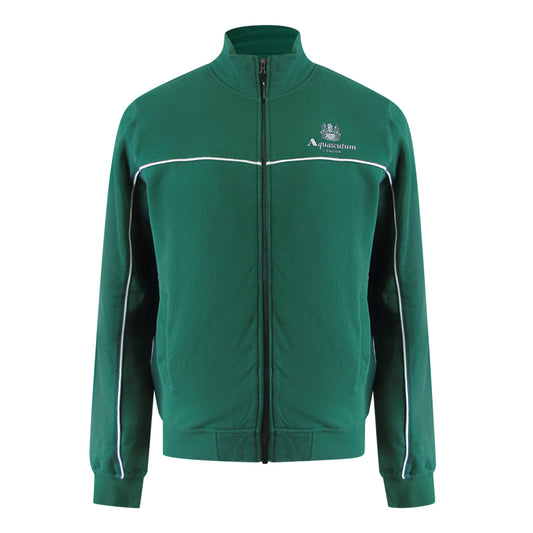 Aquascutum Active Piping Mock Neck Hunter Green Fleece
