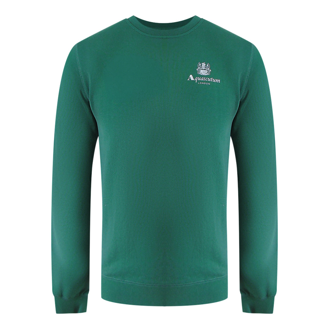 Aquascutum Active Small Logo Crew Neck Hunter Green Fleece