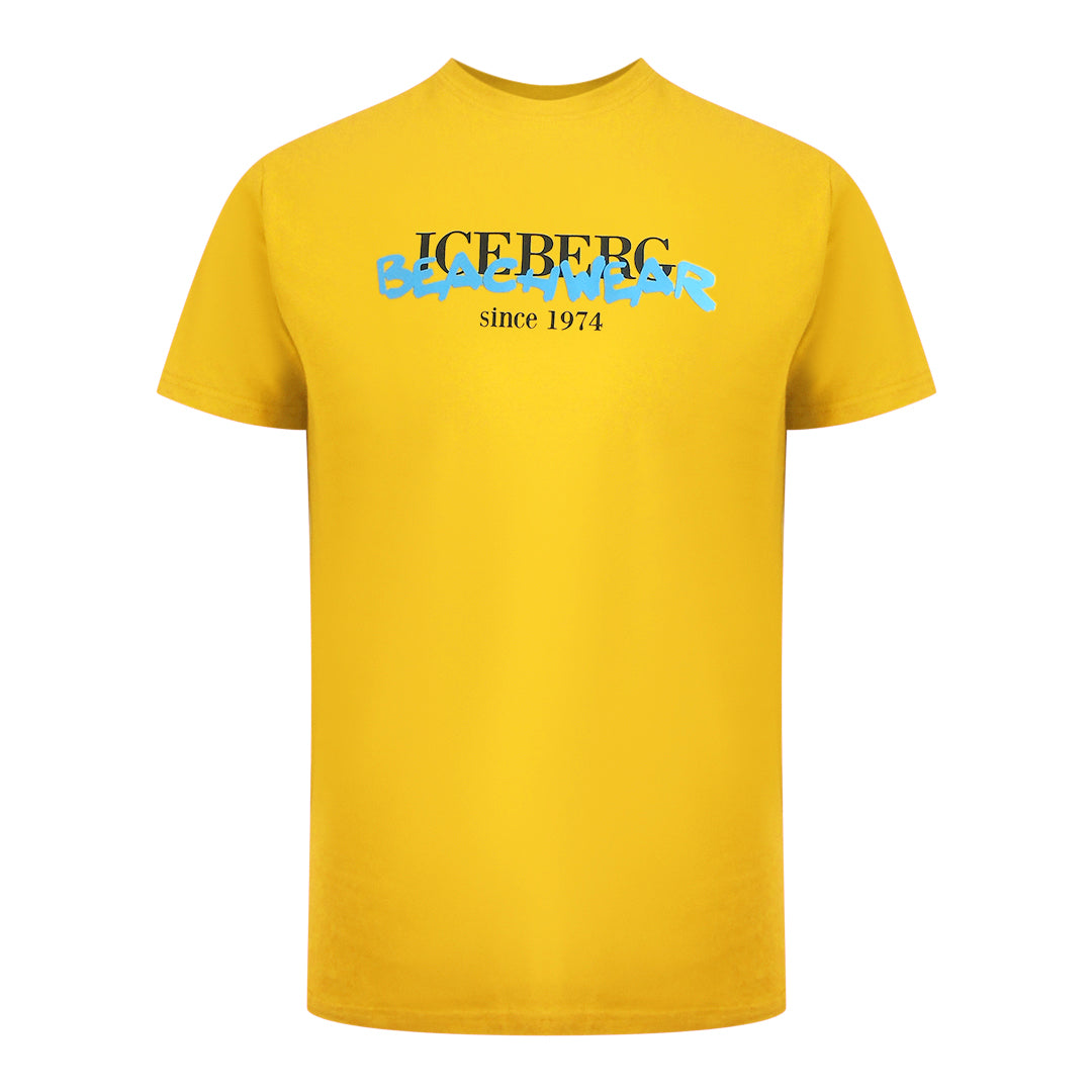 Ice Iceberg Beachwear Logo Yellow T-Shirt