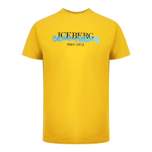 Ice Iceberg Beachwear Logo Yellow T-Shirt