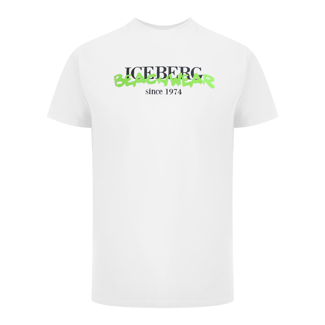 Ice Iceberg Beachwear Logo White T-Shirt