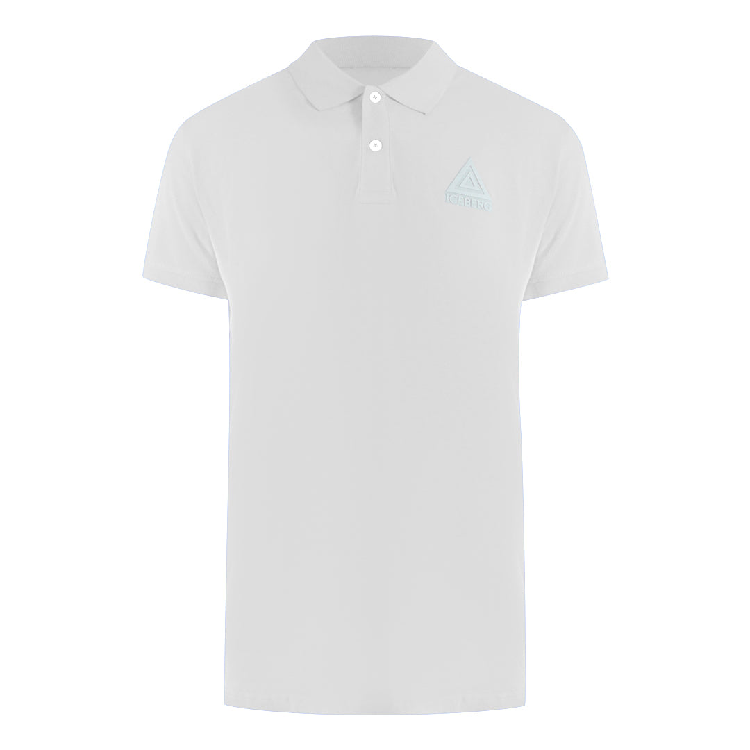 Ice Iceberg Triangle Logo White Polo Shirt