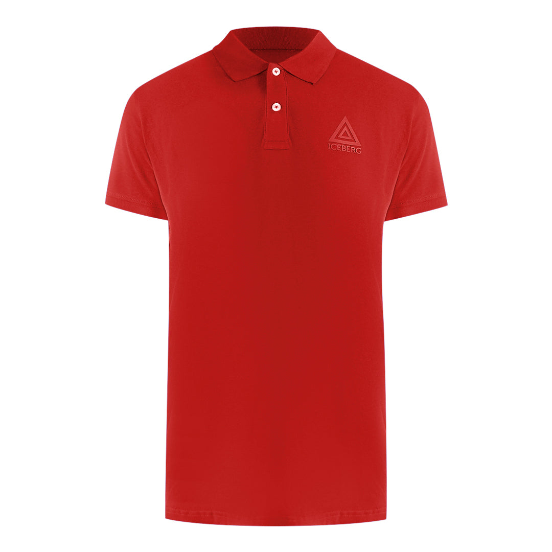 Ice Iceberg Triangle Logo Red Polo Shirt