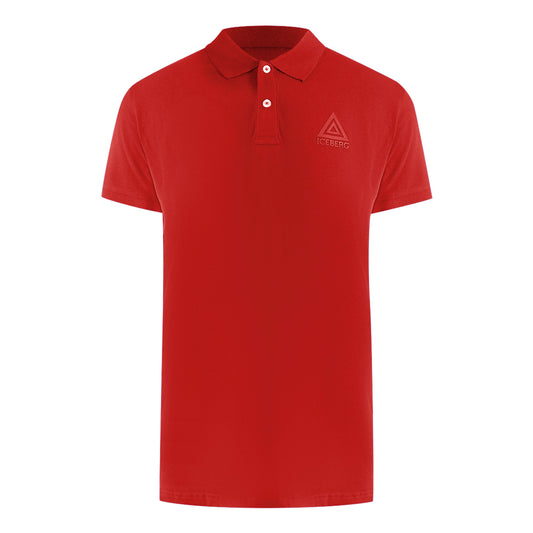 Ice Iceberg Triangle Logo Red Polo Shirt